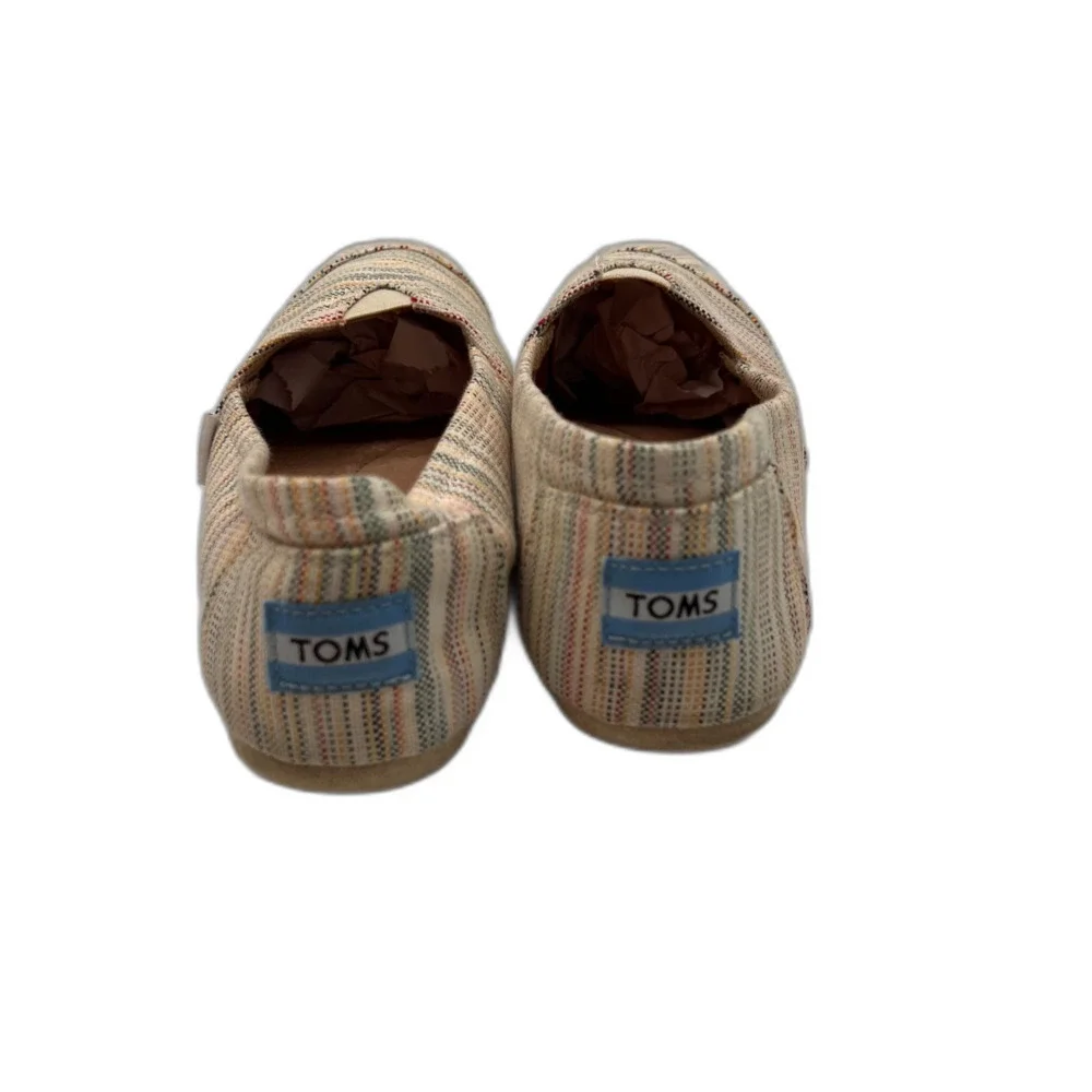 TOMS Classic Pastel Stripe Size 7 W Multicolor Slip On Loafers Comfort Shoe